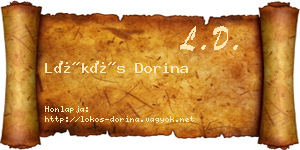 Lökös Dorina névjegykártya