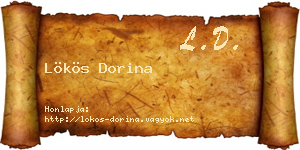 Lökös Dorina névjegykártya